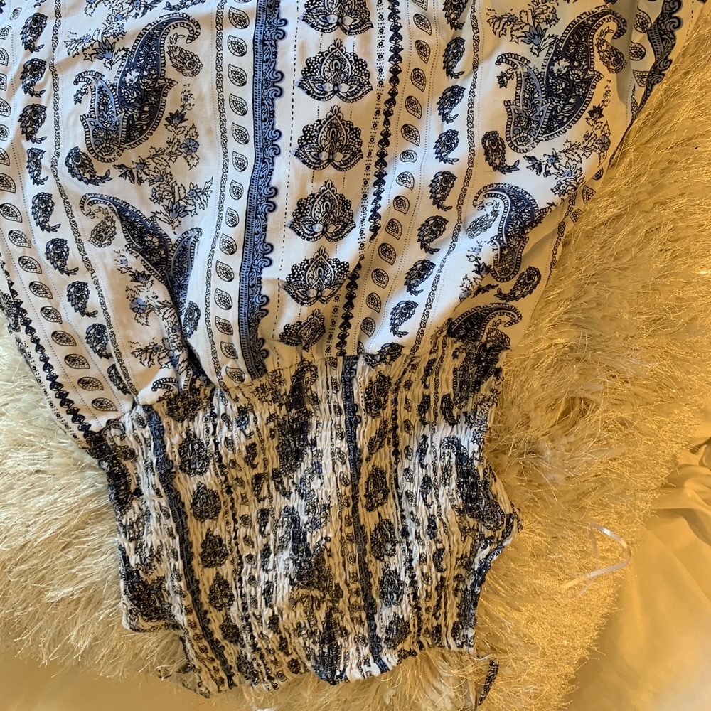 Blue dress with floral print